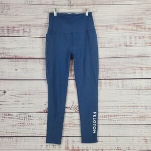 Beyond Yoga X Peloton Blue Everyday Space Dye Leggings Pocket Athleisure Pants S